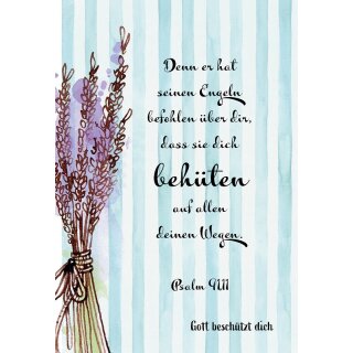 Postkarte im Aquarelldesign - Lavendel