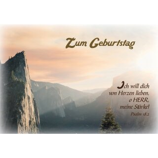 Faltkarte - Zum Geburtstag Berg