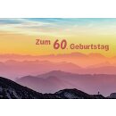 Faltkarte - Zum 60. Geburtstag Berge