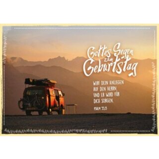 Doppelkarte zum Geburtstag mit Automotiv