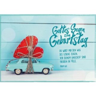 Doppelkarte zum Geburtstag mit Automotiv