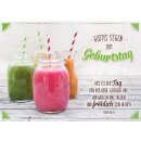 Doppelkarte zum Geburtstag mit Smoothiemotiv