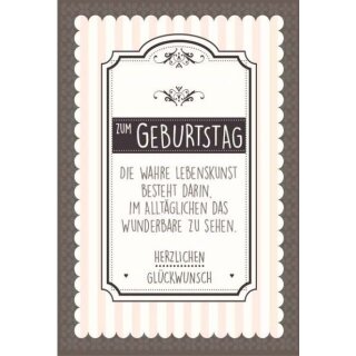 Doppelkarte zum Geburtstag mit Vintagemotiv