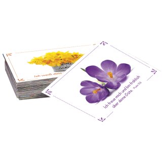 Neujahrsloskärtchen mit Blumenmotiv