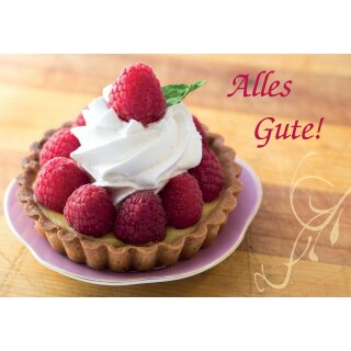 Motivkärtchen mit Tortenmotiv