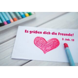 Motivkärtchen mit Herzmotiv