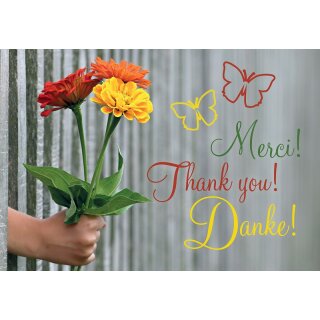 Motivkärtchen mit Blumenmotiv