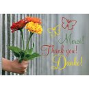 Motivkärtchen mit Blumenmotiv