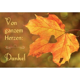 Motivkärtchen mit Blattmotiv