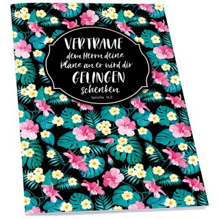 Notizheft Vertraue dem Herrn deine Pläne an