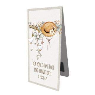 Magnetlesezeichen mit Hutmotiv