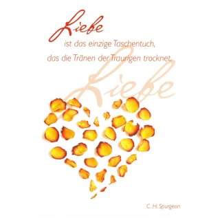 Postkarte - Liebe ist das einzige Taschentuch