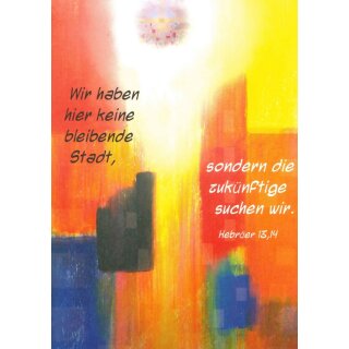 Postkarte - Hebräer 13, 14
