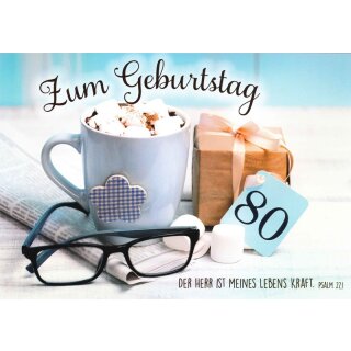 Faltkarte - 80. Geburtstag