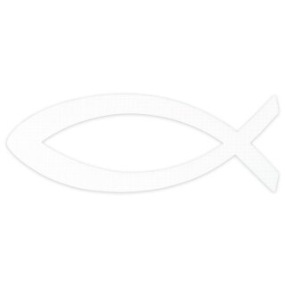 AUFKLEBER FISCH in weiß