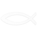 AUFKLEBER FISCH in weiß