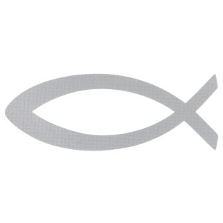 AUFKLEBER FISCH in Silber