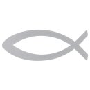 AUFKLEBER FISCH in Silber