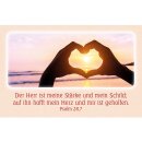 Kärtchen mit Bildmotiv Herzform mit Händen