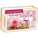 Klarsicht box mit 62 Karten Du bist einmalig und wertvoll