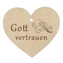 Holzherz Gott vertrauen