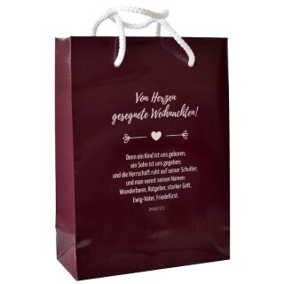 Geschenktüte zu Weihnachten in rot