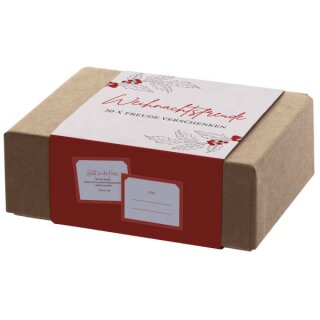 Weihnachtsfreude verschenken Karton