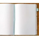 Notizbuch Innenansicht gepunktete Seiten