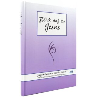 Notenbuch in Lila Blick auf zu Jesus