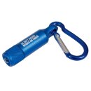 Mini Taschenlampe mit Karabiner in Blau