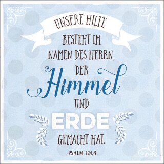 Metallschild Himmel und Erde