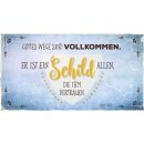 Metallschild mit Bibelvers aus Psalm 18 31