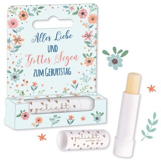 Lippenbalsam Alles Liebe und Gottes Segen zum Geburtstag