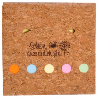 Kork Haftis kleine Notizzettel Schön dass es dich gibt