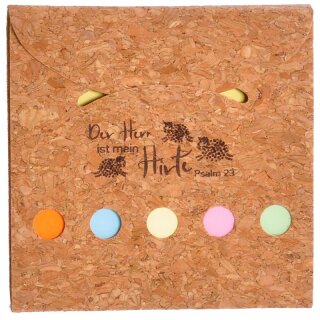 Kork Haftis kleine Notizzettel Der Herr ist mein Hirte