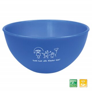 Mehrweg Müslischale für Kinder Blau