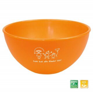 Mehrweg Müslischale für Kinder Orange