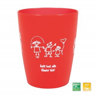 Mehrweg Becher für Kinder Rot