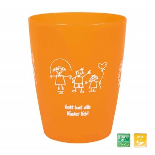 Mehrweg Becher für Kinder Orange