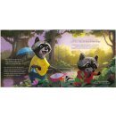 Asicht einer Innenseite zwei kleine Waschbären