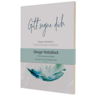 Notizblock Gott segne dich mit Biblvers aus 4 Mose 6 24
