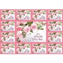 13 Aufkleber mit Rosen zum Geburtstag