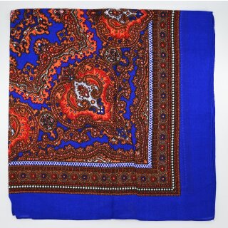 Kopftuch aus Acryl 75 mal 75 cm in Blau