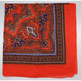 Kopftuch aus Acryl 75 mal 75 cm in Orange