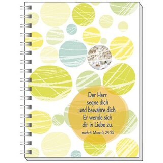 Block mit Bibeltext aus 4. Mose 6, 24-25