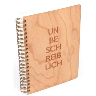 Notizblock unbeschreiblich aus Kirschholz
