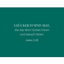 Kärtchen mit Bibelvers aus Lukas 11 28