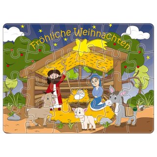 Mini-Puzzle Weihnachtskrippe