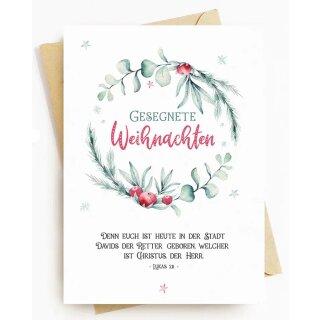 Faltkarte - Gesegnete Weihnachten