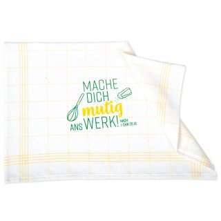 Geschirrtuch - Mutig ans Werk
